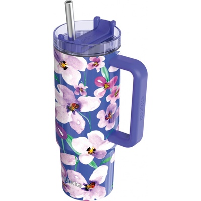Quokka Termohrnek Stream s brčkem 950 ml flower clusk
