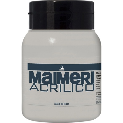 Maimeri Acrilico АКРИЛНА боя Silver 003 500 ml 1 бр (M0934003)
