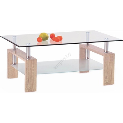 Halmar Масичка за кафе 55x110 cm прозрачен/дъб sonoma (HA0122)