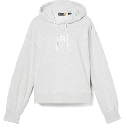 Timberland Дамски суичър Timberland Women's Stack Logo Loop Back Hoodie - Light Grey Melange (117-3171-0314)