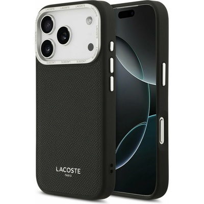 Lacoste PU Leather Champs Elysees MagSafe Заден калъф за iPhone 17 Pro Black Lacoste | Cheren | МЪЖЕ | UNI