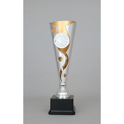 Stříbrno zlatý sportovní pohár 34 39 cm 34 cm