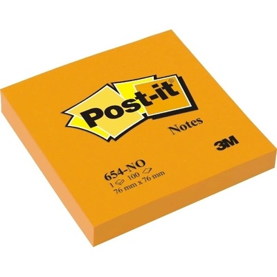 3M Bloček Post-it 76x76 neón oranžový
