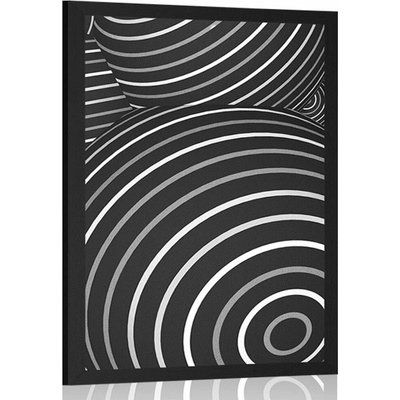 Plakát černobílé kuličky - 20x30 black