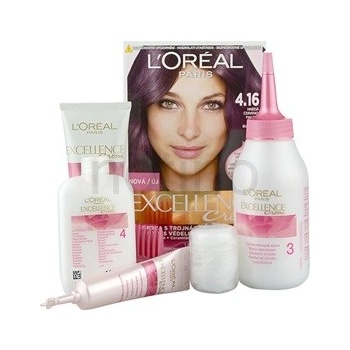 L'Oréal Excellence Creme krémová farba na vlasy 4.16 hnedá červeno-fialová