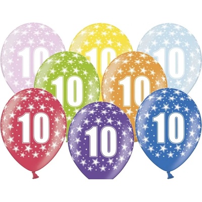 PartyDeco Балон с цифра 10 за рожден ден