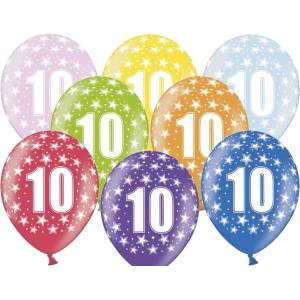 PartyDeco Балон с цифра 10 за рожден ден