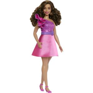 Barbie Кукла Barbie Fashionistas - Бабри с блестяща рокля и къдрава коса, #225 (FBR37) - ozone