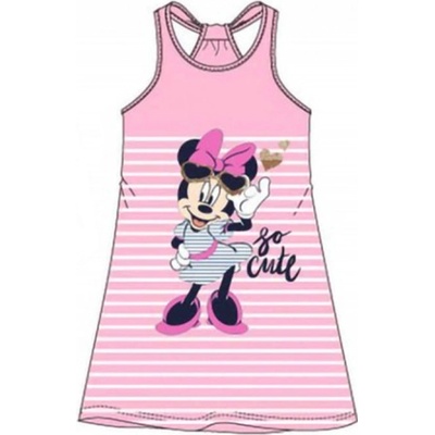 Sun City dievčenské bavlnené letné šaty Minnie Mouse - Disney ružové