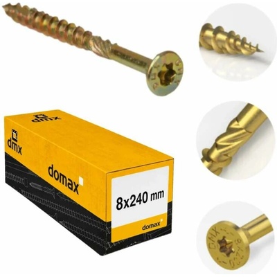 8x240mm 50ks Skrutky do dreva CS - zápustná hlava TORX Domax