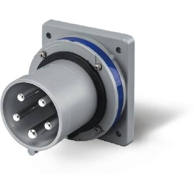 Промишлен щепсел 2P+Е 63A 200-250V IP44/54, 6h серия Optima панелен монтаж 100x110мм - 243.6393 (243.6393)