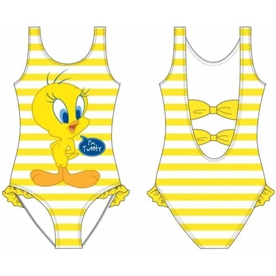 E plus M Dívčí plavky jednodílné Looney Tunes Tweety žluté