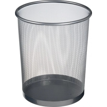 SWORLD Кош за хартиени отпадъци, метален, мрежест, 12 l, сив/сребрист