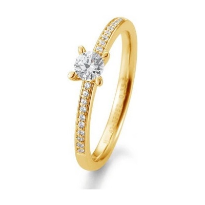 Sofia Diamonds prsteň zo žltého zlata s diamantom BE41 85952 Y