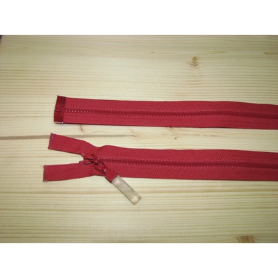 Kostenný zips bordový svetlý 3mm deliteľný jednosmerný 30cm
