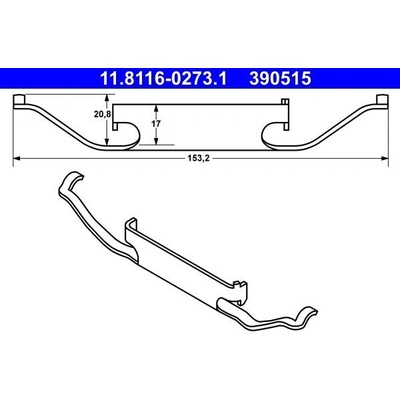 Pružina, brzdový třmen ATE 11.8116-0273.1