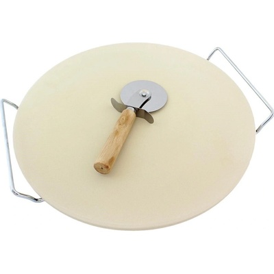 APT Pizza set kameninový podnos 33cm kráječ AG680