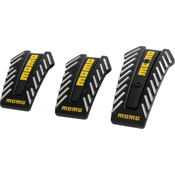 Спортни алуминиеви педали с надпис Momo, бяло и черно (250851)