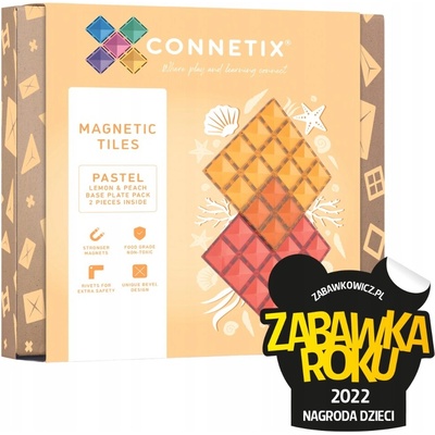 Connetix Magnetická Základňa 2 diely žltá a oranžová