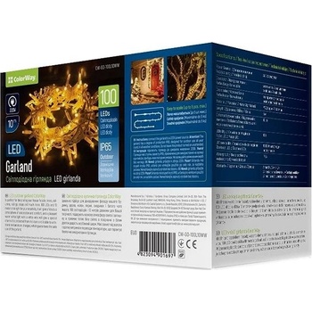 ColorWay CW-GO-100L10WW LED reťaz 100× LED Teplá biela IP67 Dĺžka 10 m