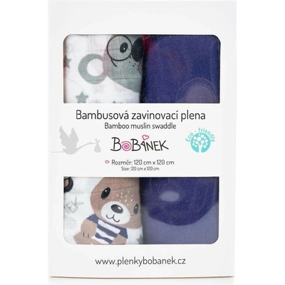 Bobánek zavinovacie Duo Pack Medvedíky v triku