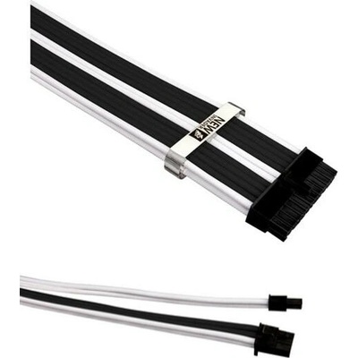 комплект удължителни кабели Custom Modding Cable Kit Black/White - ATX24P, EPS, PCI-e - BKW-001 (BKW-001)