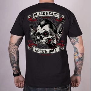Black heart Мъжка тениска BLACK HEART - BEER AND WHISKEY - Black - 8048