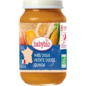 Babybio Био зеленчуково пюре Babybio - Киноа и сладка царевица, 8 м+, 200 g (3288130510362) - baby
