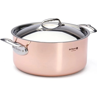 de Buyer Měděný hrnec s poklicí PRIMA MATERA 28cm 8l