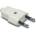 Famatel 1001 10a-250v бял незаземен щепсел (1001)