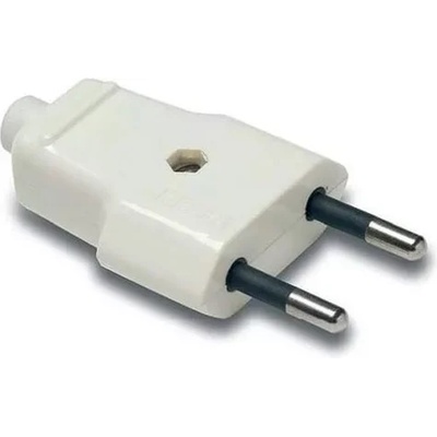 Famatel 1001 10a-250v бял незаземен щепсел (1001)