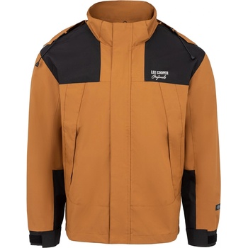 Lee Cooper Непромокаемо яке Lee Cooper Men's Windproof Hooded Padded Long Sleeve Waterproof Jacket - Caramel