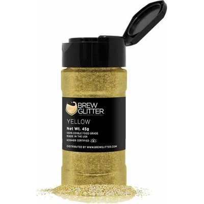 Brew Glitter Jedlé trblietky do nápojov žlté / zlaté Yellow Brew Glitter 45 g