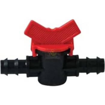 HERLY Съединителен кран оребрен ф16мм за капков маркуч Herly 29456