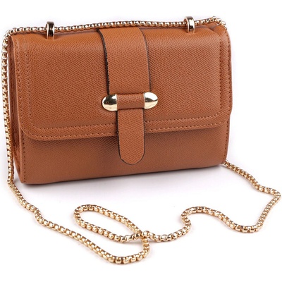 Prima-obchod dámská kabelka crossbody 20x14 cm 2 koňak hnědá
