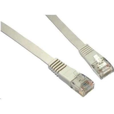 Solarix 28780309 patch, plochý CAT5E UTP LSOH, 3m, šedý