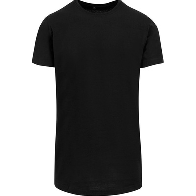 Build Your Brand pánske predĺžené tričko čierne