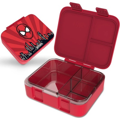 Jarlson Mili box na desiatu Superhero červený