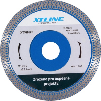 Xtline Kotúč diamantový turbo 125 x 1,4 x 10 x 22,2 mm XT169125