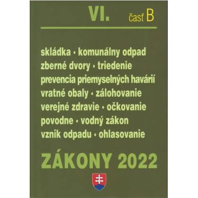 Zákony VI-B/2022 – odpady • obaly