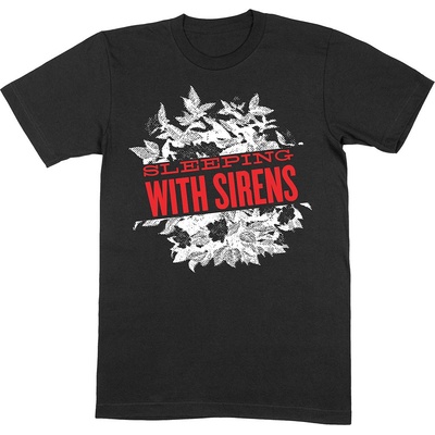 Sleeping With Sirens tričko Floral čierne