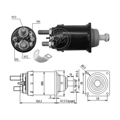 Spínač startéru ZM - Bosch 0331403003
