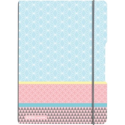 Herlitz sešit flex A4 2x čtverečkovaný + linkovaný PP Graphic Pastels Blue