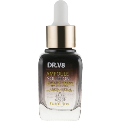 Farm Stay DR-V8 Ampoule Solution Black Snail - Серум със слуз от черен охлюв 30мл