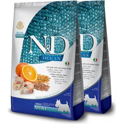 FARMINA N&D куче OCEAN Възрастен Мини Треска и Портокал 2 x 7 кг