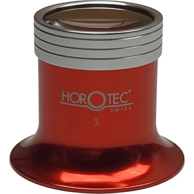 Horotec Червена анодизирана лупа 3.5x за часовникари Horotec MSA00.033-3