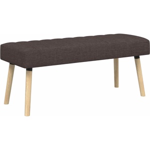 vidaXL Пейка с канали Тъмен кафяв 110 x 40 x 46 cm Текстил (42038491)