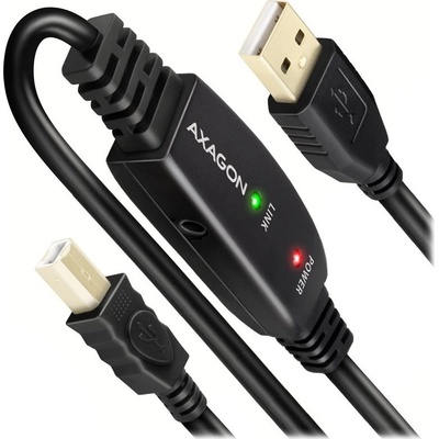 Axagon ADR-215B USB 2.0 A-M na B-M aktivní propojovací / repeater, 15m