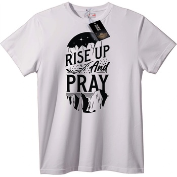 NOONEBRAND Тениска 'Изправи се и се моли' - XS, White