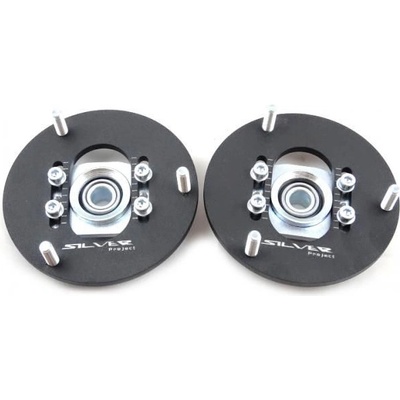 Pillowball Přední horní uložení tlumičů Top Mounts Silver Project BMW E36 - verze pro stavitelný podvozek